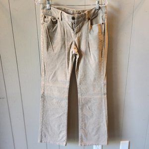 Ann Taylor Loft curvy boot corduroy pants, Size 6 petite, Khaki